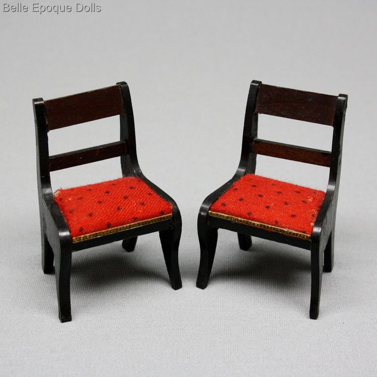 Puppenstuben zubehor mbel biedermeier stuhl , Antique Dollhouse miniature biedermeier chair , Puppenstuben zubehor mbel biedermeier stuhl