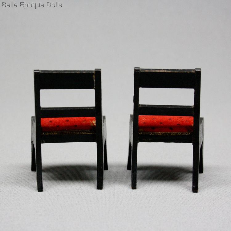 Antique Dollhouse miniature biedermeier chair , Puppenstuben zubehor mbel biedermeier stuhl