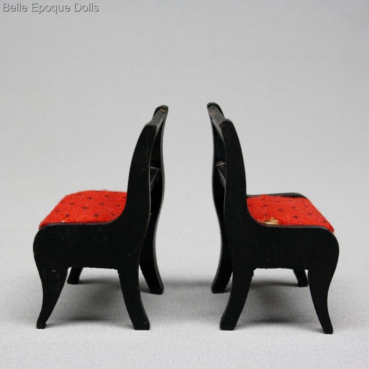 Puppenstuben zubehor mbel biedermeier stuhl , Antique Dollhouse miniature biedermeier chair , Puppenstuben zubehor mbel biedermeier stuhl