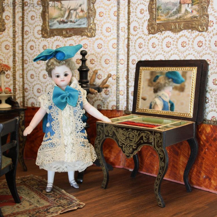 Antique Dollhouse miniature biedermeier , wagner sohne furniture