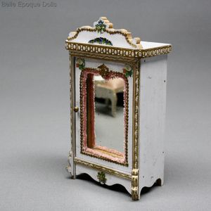 French salon Bolant , antique miniature piano furnishings , French dollhouse salon Bolant Badeuille furniture 