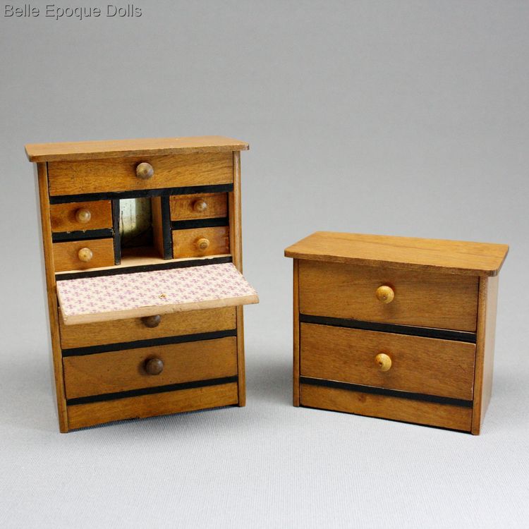 Secretaire secretary , Puppenstuben zubehor , Antique dolls house german furniture 