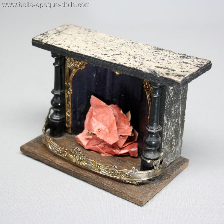 Antique dolls house furniture fire place , Puppenstuben mbel
