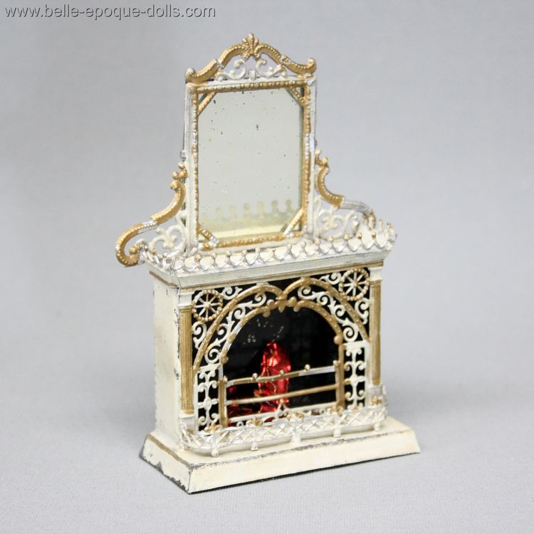 Antique Dollhouse miniature fire place , F.W. GERLACH manufacturing