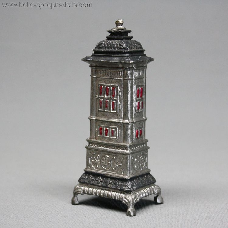 Puppenstuben zubehor zinnofen , Antique Dollhouse miniature metal stove , Puppenstuben zubehor zinnofen