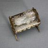 Antique Dollhouse miniature cradle , Antique dolls house metal furniture  ,  Antique tiny frozen charlotte 