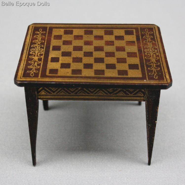 Puppenstuben zubehor , Antique Dollhouse miniature game table , Puppenstuben zubehor