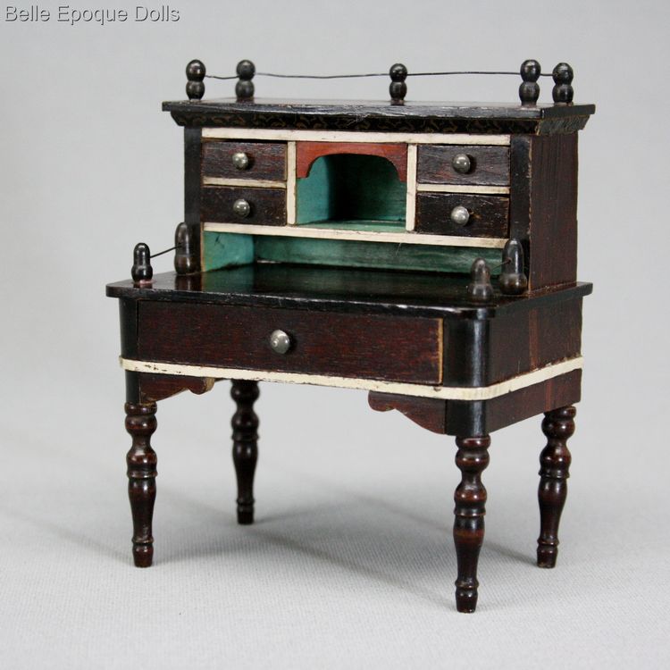 Antique dolls house furniture biedermeier , Puppenstuben zubehor biedermeier