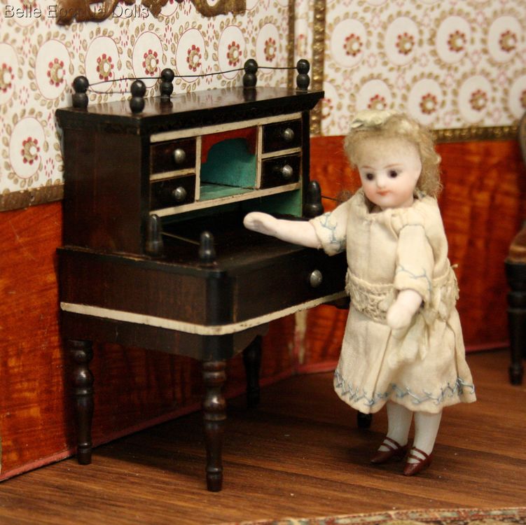 Antique dolls house furniture biedermeier , Puppenstuben zubehor biedermeier