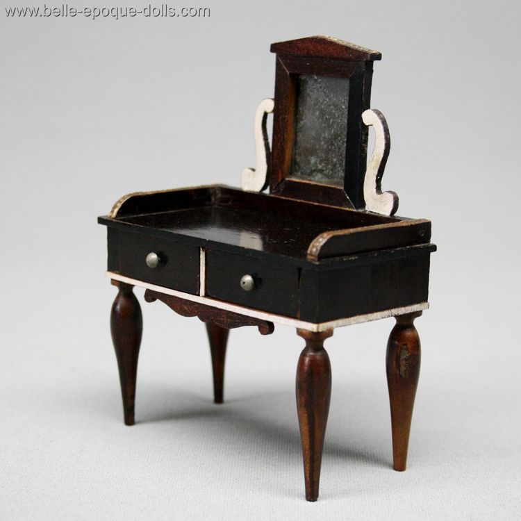 Puppenstuben mbel early biedermeier , Antique Dollhouse miniature dressing table  , Puppenstuben mbel early biedermeier