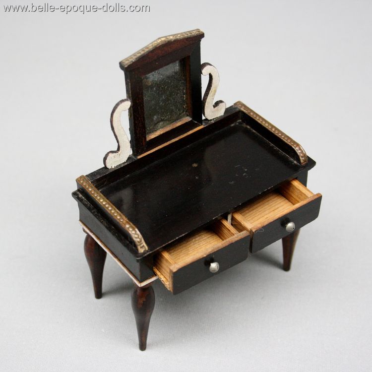 Antique Dollhouse miniature dressing table  , Puppenstuben mbel early biedermeier