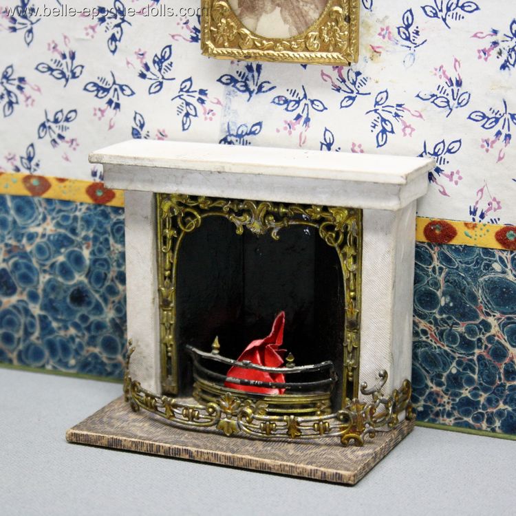 Puppenstuben zubehor , Antique Dollhouse miniature fireplace , Puppenstuben zubehor