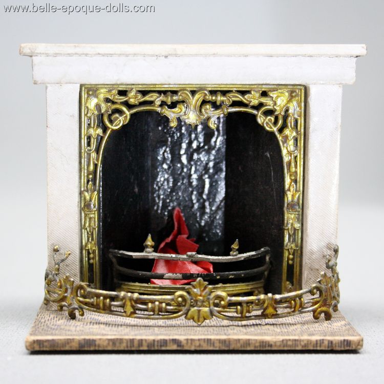 Antique Dollhouse miniature fireplace , Puppenstuben zubehor