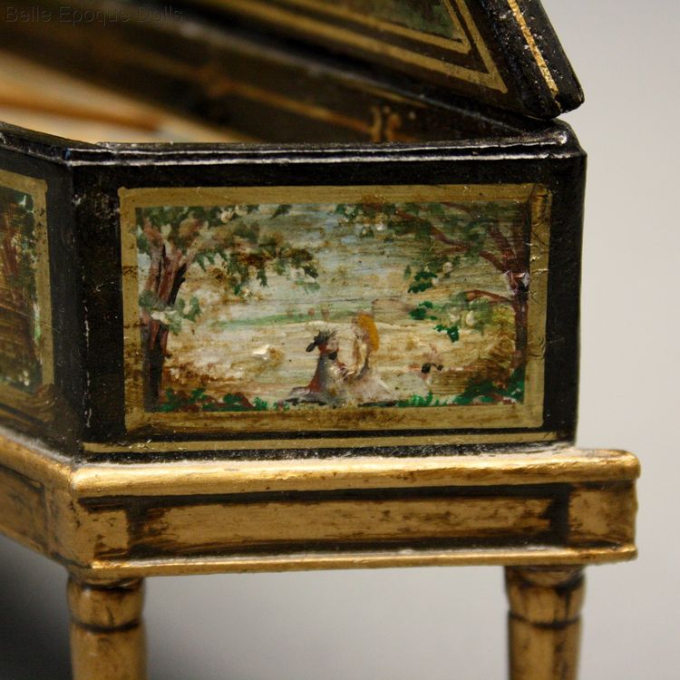 Puppenstuben zubehor Cembalo , Antique Dollhouse miniature Harpsichord  , Puppenstuben zubehor Cembalo