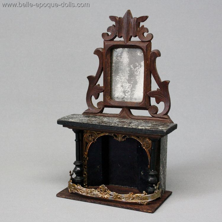 Puppenstuben mbel , Antique Dollhouse miniature fire-place , Puppenstuben mbel