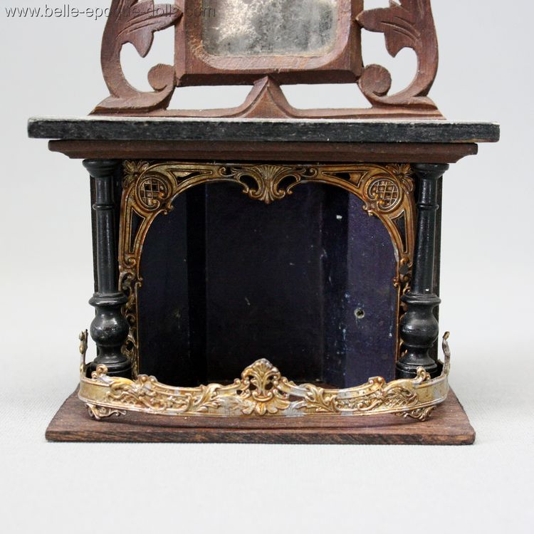 Antique Dollhouse miniature fire-place , Puppenstuben mbel