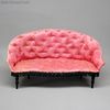 Antique French salon furniture , antique French furnishings , Tufted upholstery Napoleon III miniature salon 