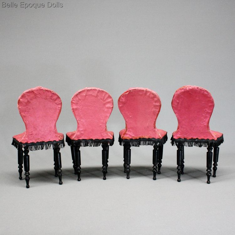 Tufted upholstery Napoleon III miniature salon , Gaultier fashion doll salon , Tufted upholstery Napoleon III miniature salon