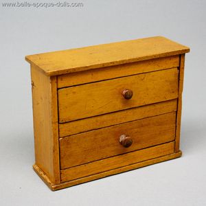 antique miniature wooden drawer chest , antique drawer chest for doll , wooden doll furniture 