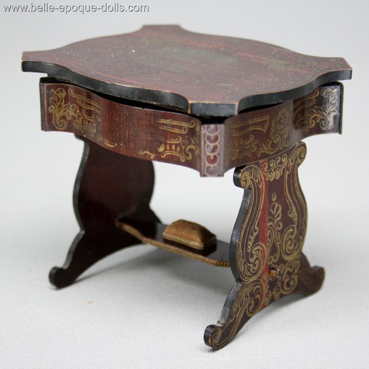 Puppenstuben Biedermeier zubehor  , Antique dolls house furniture biedermeier boulle