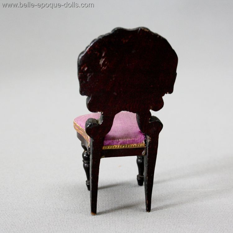 Walterhausen  , Antique dolls house furniture biedermeier boulle , Antique Dollhouse miniature sewing table