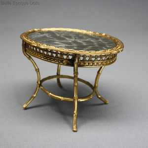 Antique Dollhouse Ormolu Oval Table by Erhard  Shne