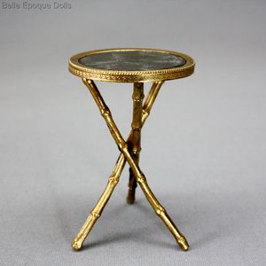 antique german dollhouse ormolu table , erhard Söhne goldenes puppenstuben , antique miniature table erhard söhne furnishings 