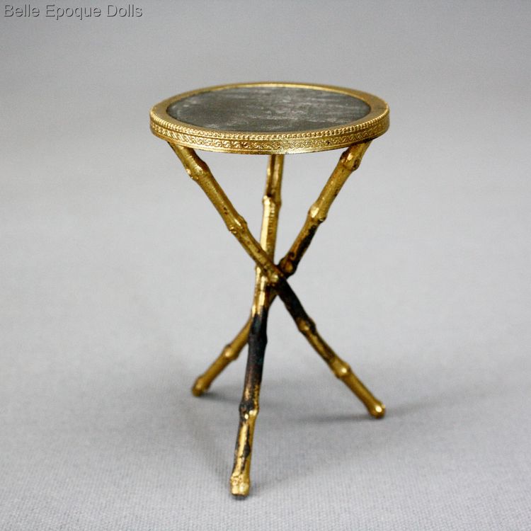 antique metal toys , antique german dollhouse ormolu table , antique miniature table erhard shne furnishings