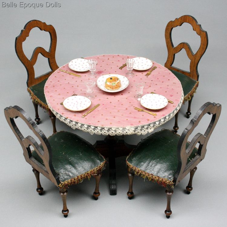 Louis Badeuille , antique dining room , Fashion doll dining furniture