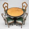 antique dining room , french table and 6 chairs , Louis Badeuille 
