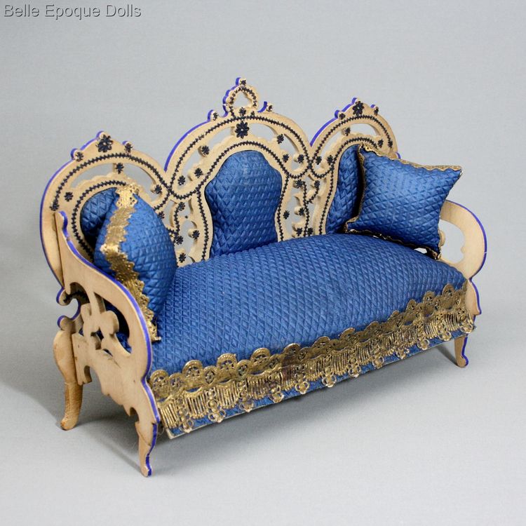antique miniature salon furniture , french salon jardiniere clavecin piano spinet