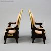 medaillon dollhouse armchair , badeuille armchairs dollhouse , french armchairs miniature antique 