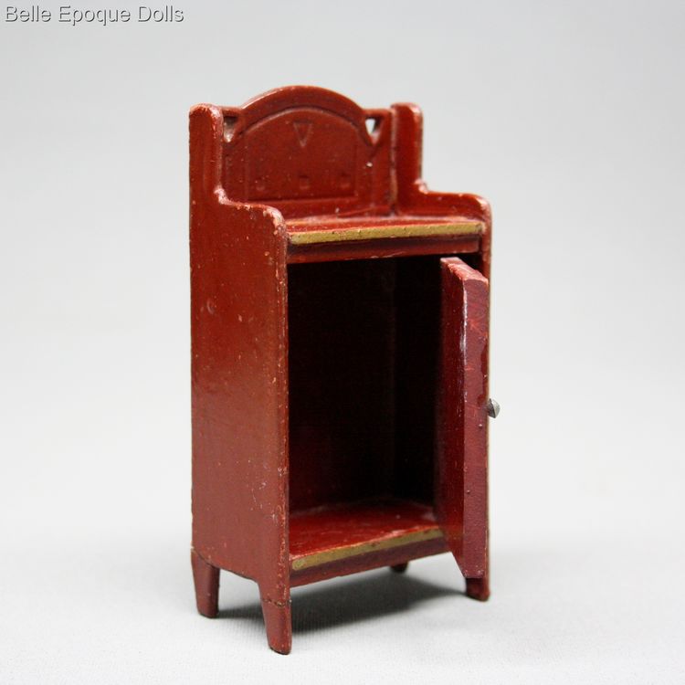 Moritz Gottschalk pressed cardboard dollhouse furniture  , antique gottschalk furniture salon , antique miniature dolls house