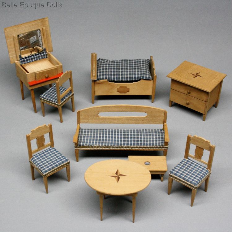 Erzgebirge Dollhouse Furnishings , thuringia early furniture