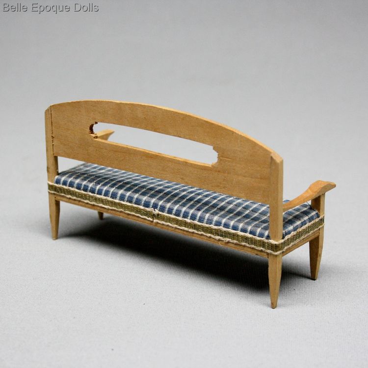 sofa bed dollhouse antique dollhouse miniature , thuringia early miniature furniture set