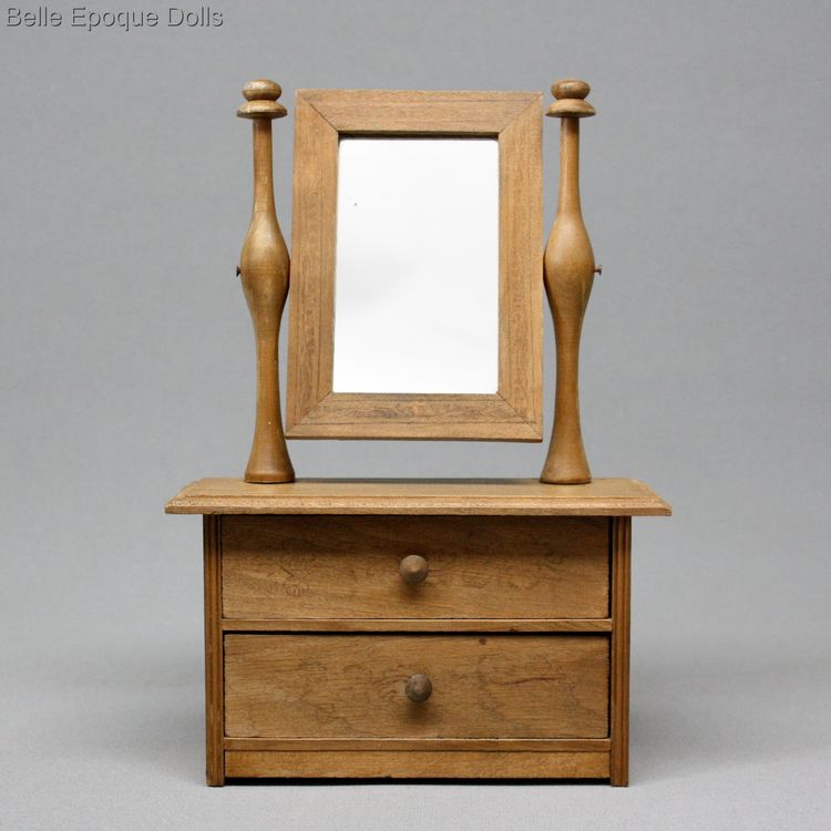 antique miniature dressing table , antique wooden beauty 