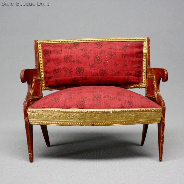 empire style sofa , antique miniature dollhouse sofa