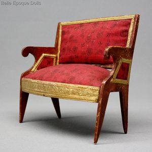 early French sofa ,  , antique miniature dollhouse sofa 