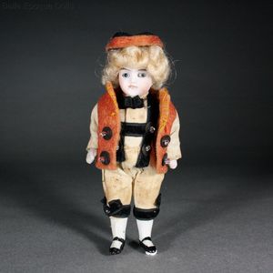 All-Bisque German Boy in Original Costume