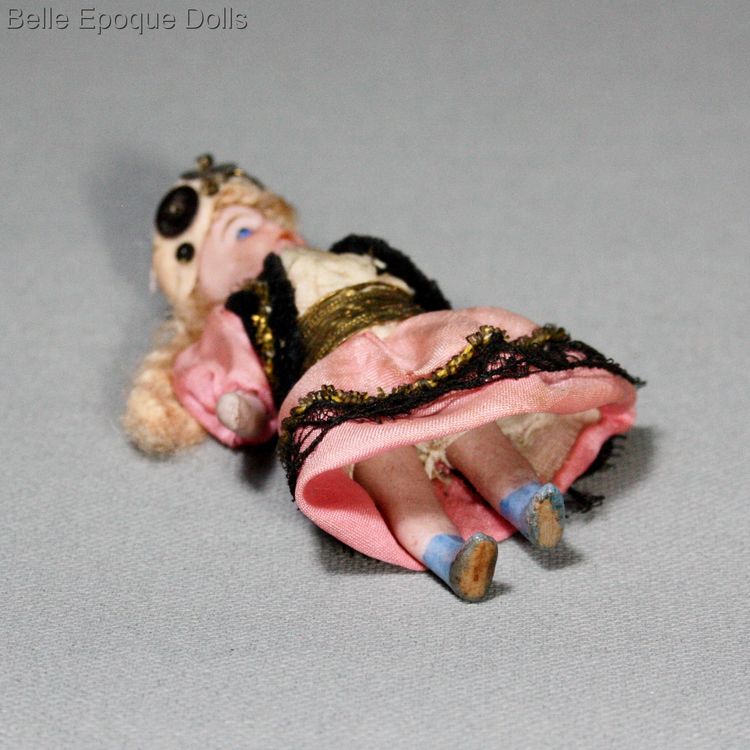 Antique  Lilliputian Doll , Antique french all bisque miniature doll , ganzbiskuit mignonnette