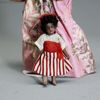 Antique Dollhouse miniature , Antique Brown Bare Feet mignonette  , light brown complexioned all bisque doll 