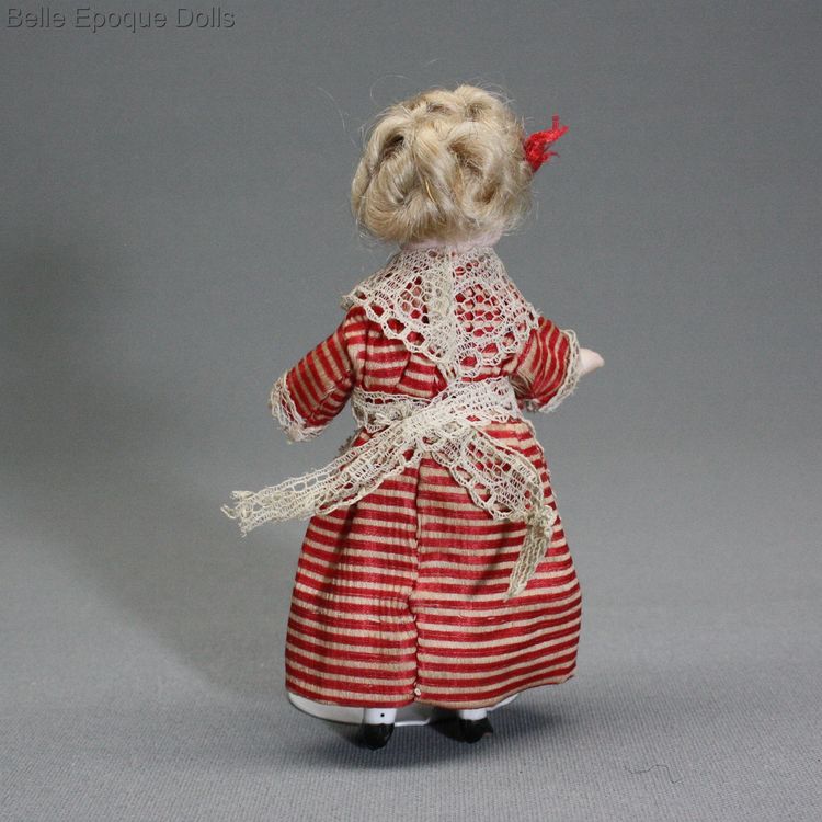 Puppenstuben ganzbiskuit puppen , Antique mignonette miniature doll , Puppenstuben ganzbiskuit puppen