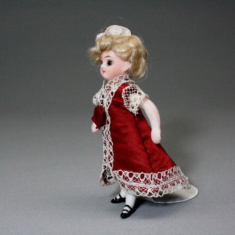 Antique Dollhouse miniature doll  , Antique dolls house all-bisque doll