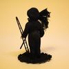 Antique frozen charlotte Chimney Sweeper , Antique all bisque varnished doll  , Antique Doll miniature 