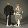 Antique dolls house servants  , dollhouse dolls in service outfits , Antique dolls house servants  