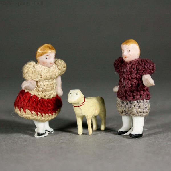 Antique Dollhouse dolls carl horn , Puppenstuben puppen