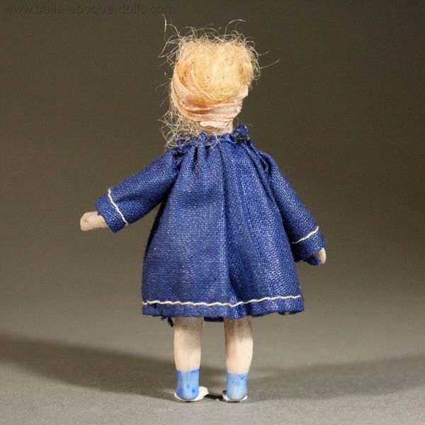 Antique  Lilliputian Doll , Antique french all bisque miniature doll , ganzbiskuit mignonnette