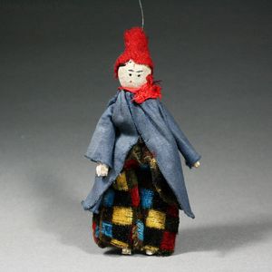 Antique Wooden Theater Doll - The Clown
