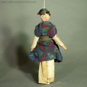 Puppenstuben grodnertal doll , Antique dolls house grodnertal doll  , Antique Dollhouse theater miniature dolls 