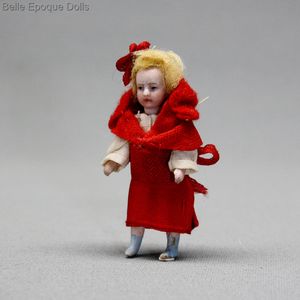 Antique Dollhouse lilliputian all bisque doll , all bisque miniature antique doll , Antique  Lilliputian Doll 